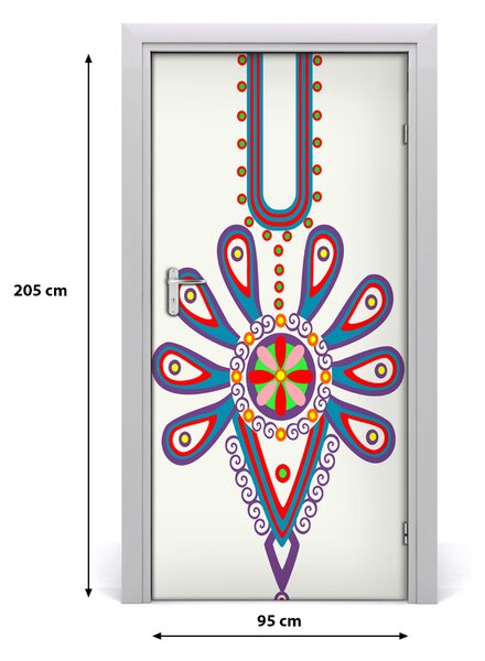 Samolepiace fototapety na dvere Poľský ľudový vzor 95x205 cm