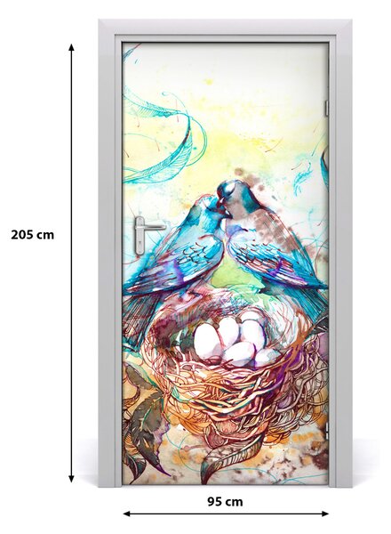 Samolepiace fototapety na dvere rodina 95x205 cm