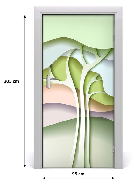 Samolepiace fototapety na dvere abstraktné drevo 95x205 cm