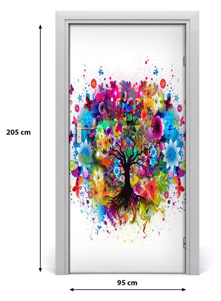 Samolepiace fototapety na dvere abstraktné drevo 95x205 cm