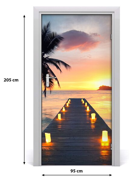 Fototapeta samolepiace dvere drevený most 95x205 cm