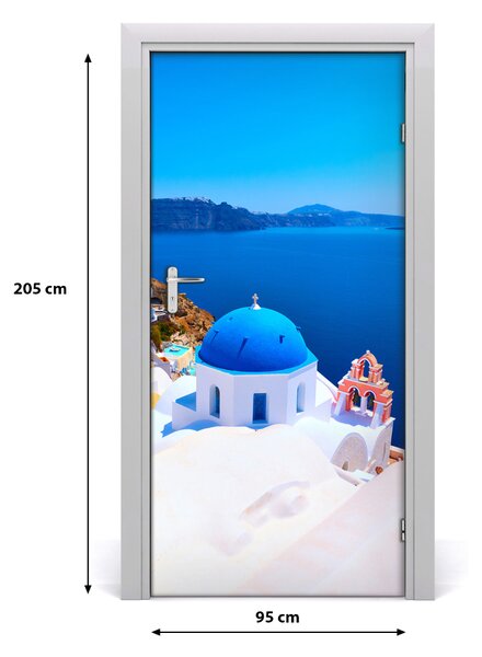 Fototapeta samolepiace na dvere Santorini Grécko 95x205 cm