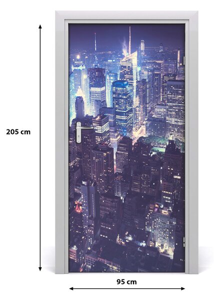 Fototapeta samolepiace na dvere Manhattan noc 95x205 cm
