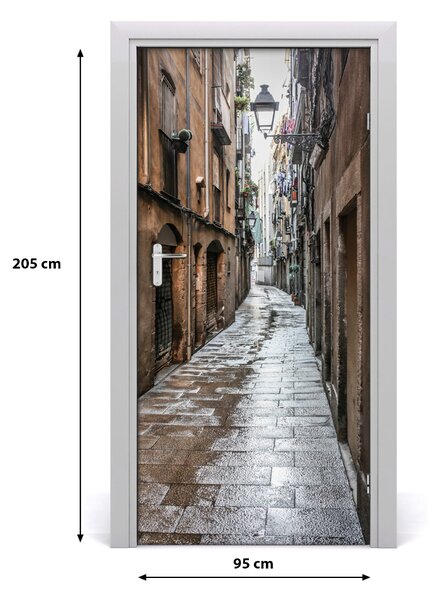Fototapeta samolepiace na dvere stará ulička 95x205 cm