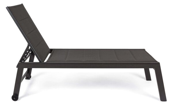 MUZZA Záhradné lehátko hola čierne