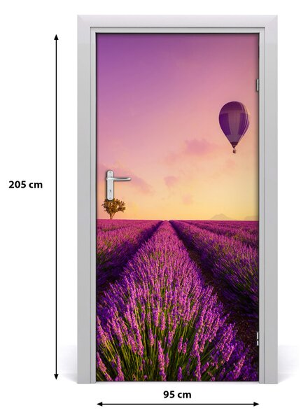Fototapeta samolepiace na dvere poľa levanduľa 95x205 cm