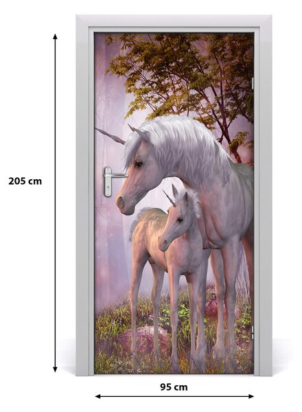 Samolepiace fototapety na dvere jednorožec 95x205 cm