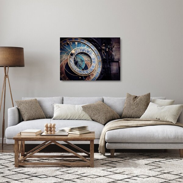 Sklenený obraz - Orloj, Praha (70x50 cm)