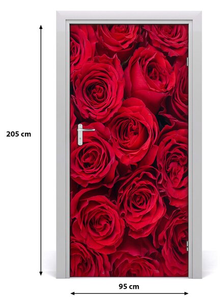 Samolepiace fototapety na dvere červená ruža 95x205 cm