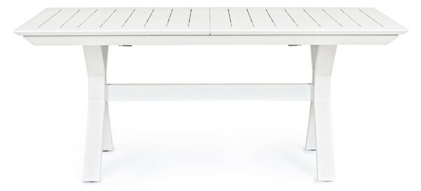 MUZZA Záhradný rozkladací stôl nekyo 180 (240) x 100 cm biely