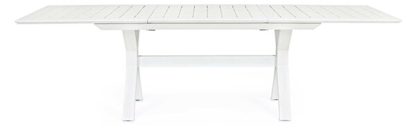 MUZZA Záhradný rozkladací stôl nekyo 180 (240) x 100 cm biely