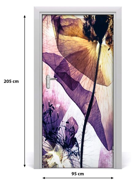 Fototapeta na dvere mak 95x205 cm