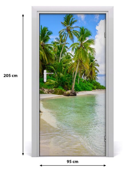 Fototapeta na dvere samolepiace tropická pláž 95x205 cm