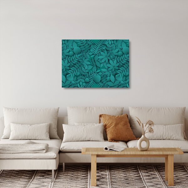 Sklenený obraz listov (70x50 cm)
