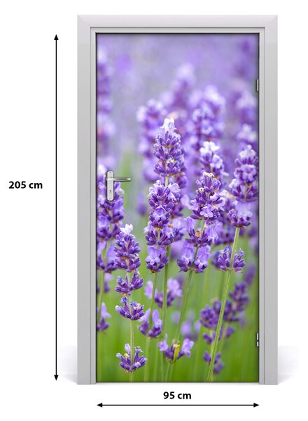 Fototapeta na dvere levanduľa polia 95x205 cm