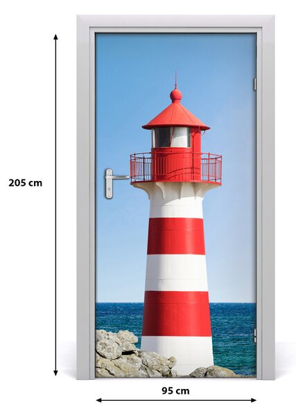 Fototapeta na dvere samolepiace morský maják 95x205 cm