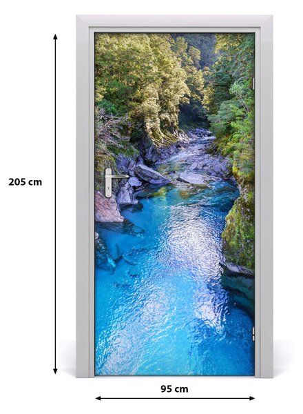 Fototapeta na dvere samolepiace rieka v lese 95x205 cm