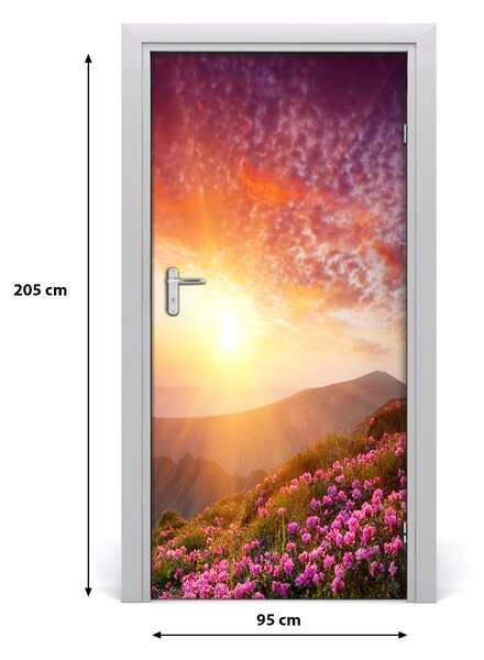 Fototapeta na dvere jar na horách 95x205 cm