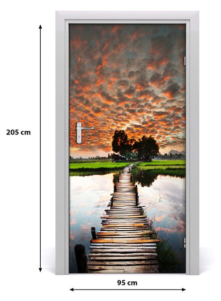 Fototapeta na dvere drevený most 95x205 cm
