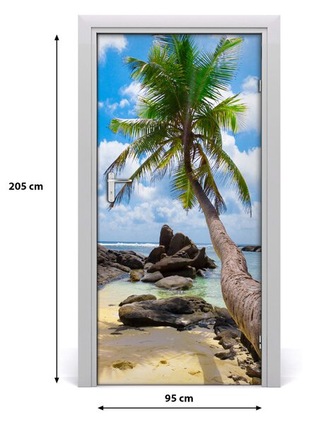 Fototapeta na dvere tropická pláž 95x205 cm