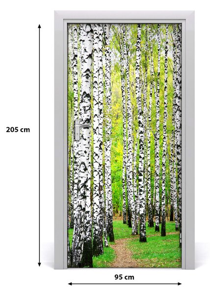 Fototapeta na dvere Břízová les 95x205 cm