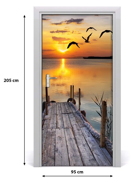 Fototapeta na dvere drevené mólo 95x205 cm