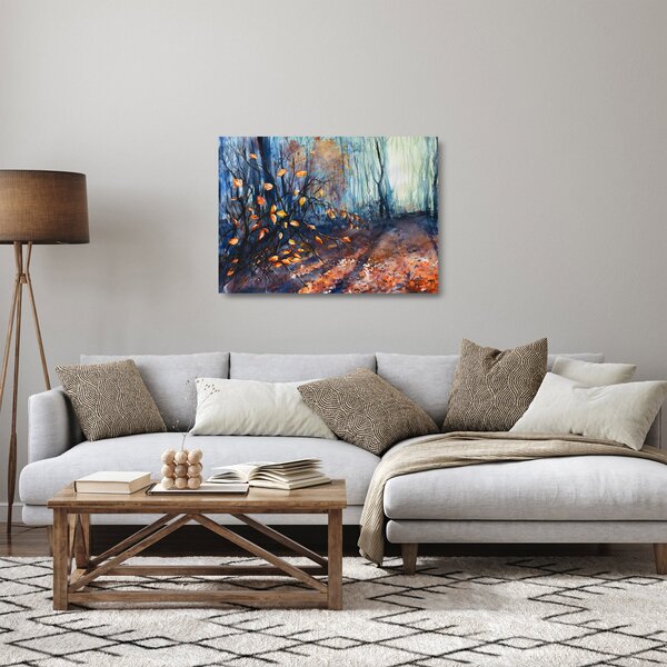 Sklenený obraz - Lúče jesenného slnka (70x50 cm)