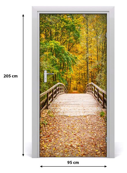 Fototapeta na dvere les jeseň 95x205 cm