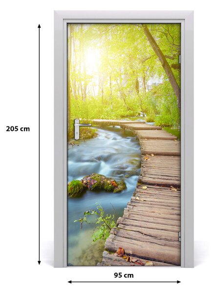 Fototapeta na dvere chodník v lese 95x205 cm
