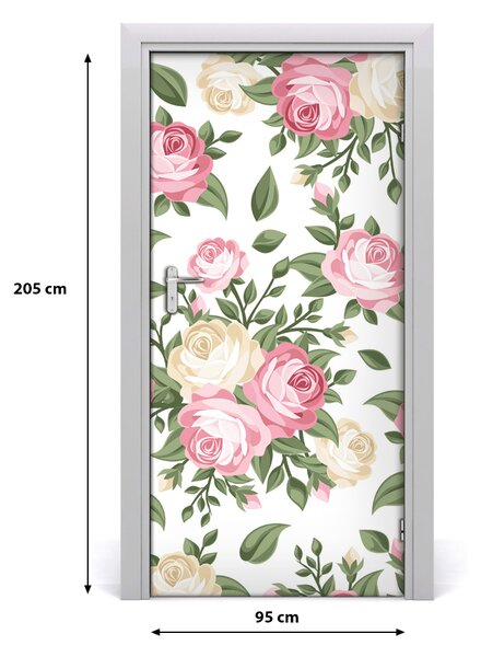 Samolepiace fototapety na dvere ruže 95x205 cm