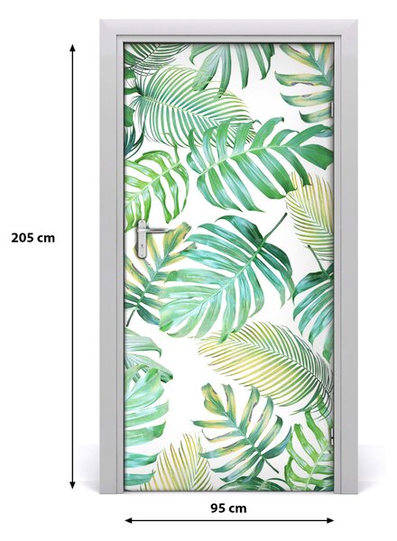 Samolepiace fototapety na dvere tropické lístia 95x205 cm