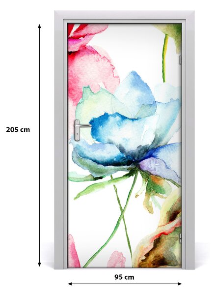 Samolepiace fototapety na dvere mak 95x205 cm