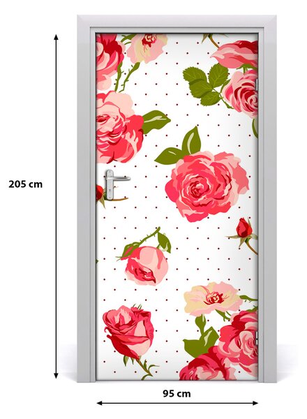 Samolepiace fototapety na dvere divoká ruža 95x205 cm