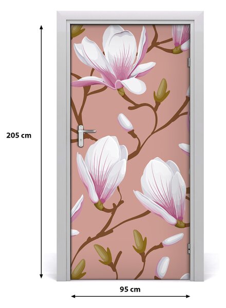 Samolepiace fototapety na dvere magnólia 95x205 cm