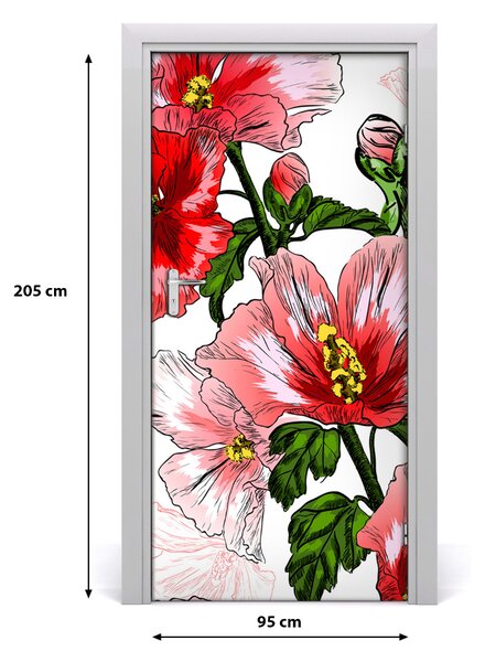 Samolepiace fototapety na dvere Hibskus 95x205 cm