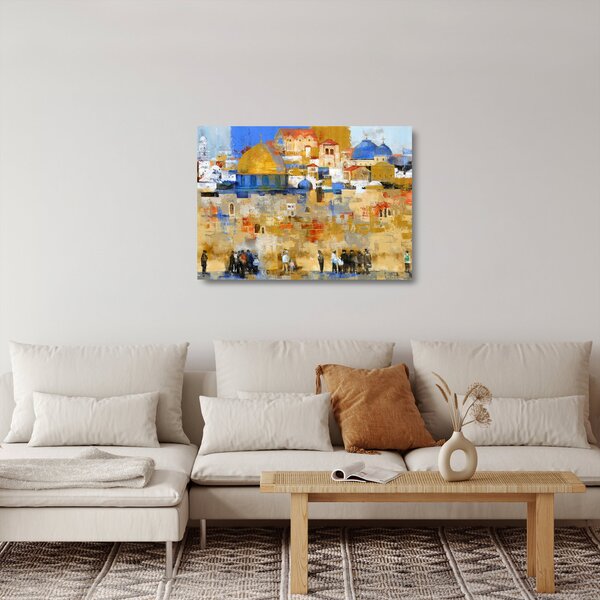 Sklenený obraz - Múr nárekov, Jeruzalem, Izrael (70x50 cm)