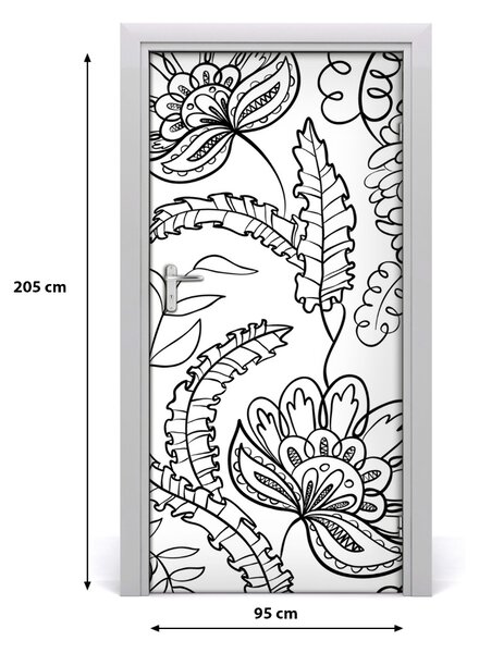 Samolepiace fototapety na dvere pozadia Zentangle 95x205 cm