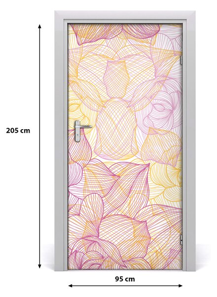 Samolepiace fototapety na dvere kvety 95x205 cm