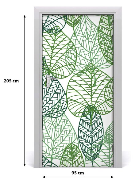 Samolepiace fototapety na dvere lístia 95x205 cm