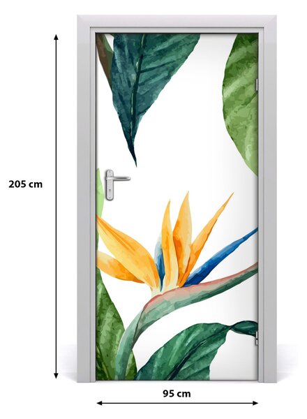 Samolepiace fototapety na dvere Strelitzia reginae 95x205 cm
