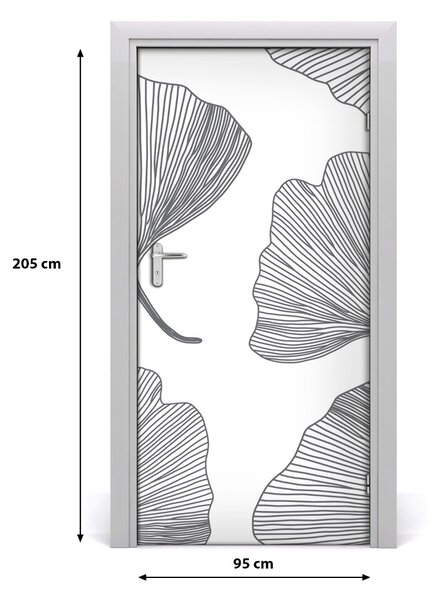 Samolepiace fototapety na dvere ginko 95x205 cm