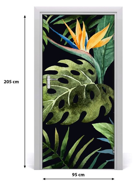 Samolepiace fototapety na dvere havajský vzor 95x205 cm