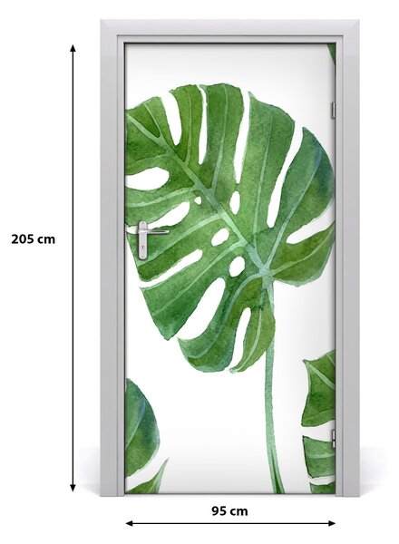 Samolepiace fototapety na dvere Monstera 95x205 cm