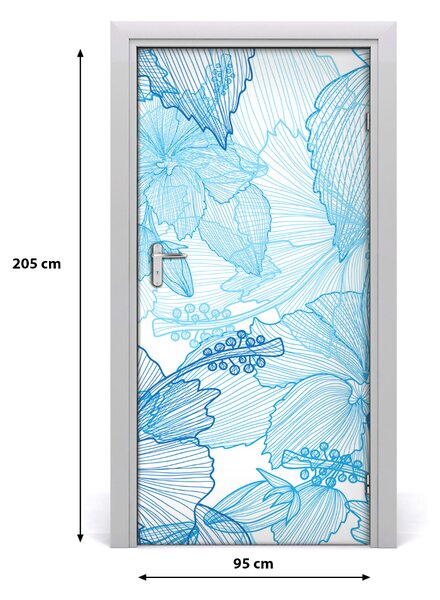 Samolepiace fototapety na dvere havajskej kvety 95x205 cm