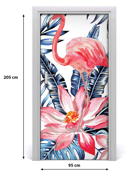 Samolepiace fototapety na dvere havajskej kvety 95x205 cm