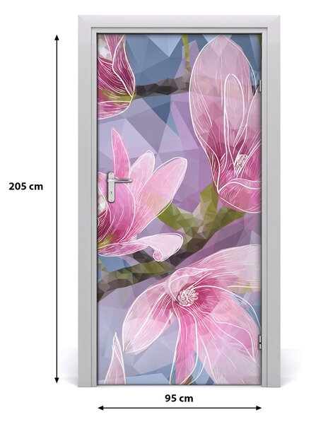 Samolepiace fototapety na dvere magnólia 95x205 cm