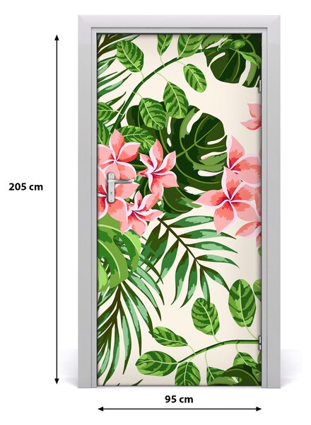 Samolepiace fototapety na dvere havajskej kvety 95x205 cm