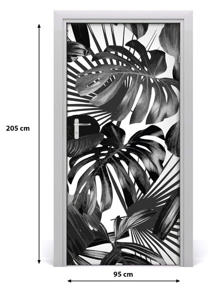 Samolepiace fototapety na dvere tropické lístia 95x205 cm
