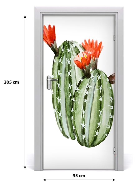 Samolepiace fototapety na dvere kaktusy 95x205 cm