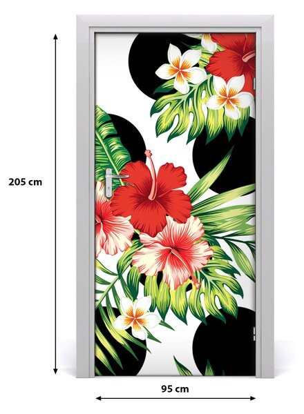 Samolepiace fototapety na dvere havajský vzor 95x205 cm